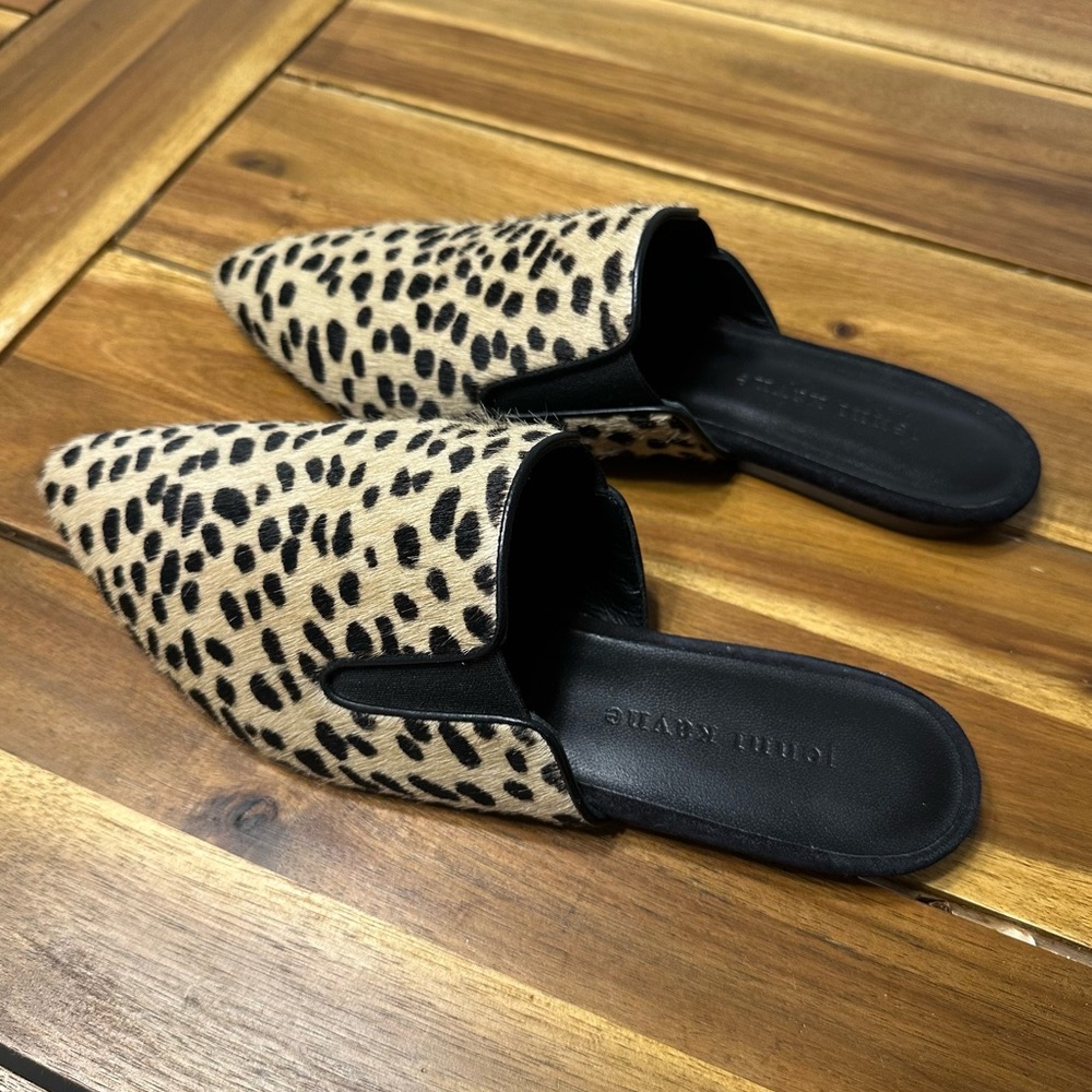 New! Jenni Kayne Pony Hair Mule - Spotted Leopard Cheetah Animal Print - Size 37 - Picture 10 of 15